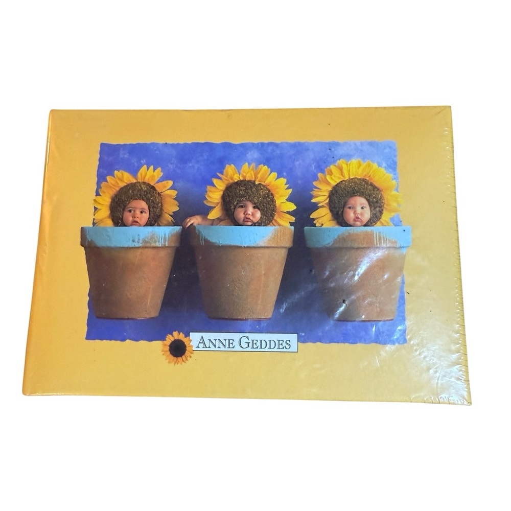 ANNE‎ GEDDES Picture Album Book Babies Sunflowers Pots 7" x 5" New Sealed VTG